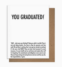 Pretty Alright Goods Graduated Why Card