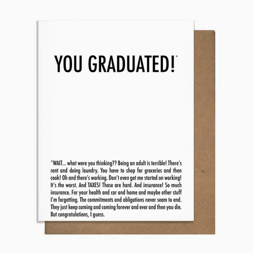 Pretty Alright Goods Graduated Why Card