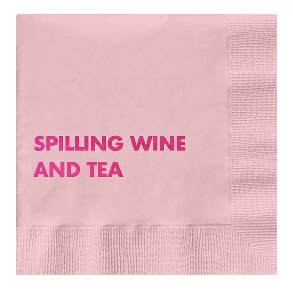 Pretty Alright Goods Spilling Wine & Tea Cocktail Napkin