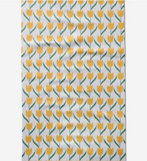 Geometry Tulip Flowers Tea Towel