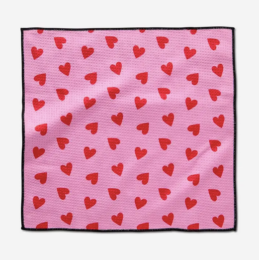 Geometry I Heart You Paw Towel