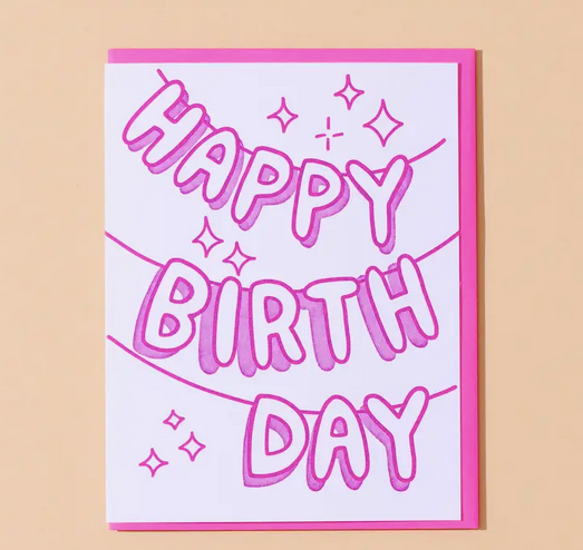 And Here We Are Birthday Banner Card