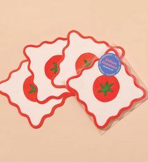 And Here We Are Tomato Vellum Coasters