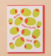 And Here We Are Olive Everything About You Card