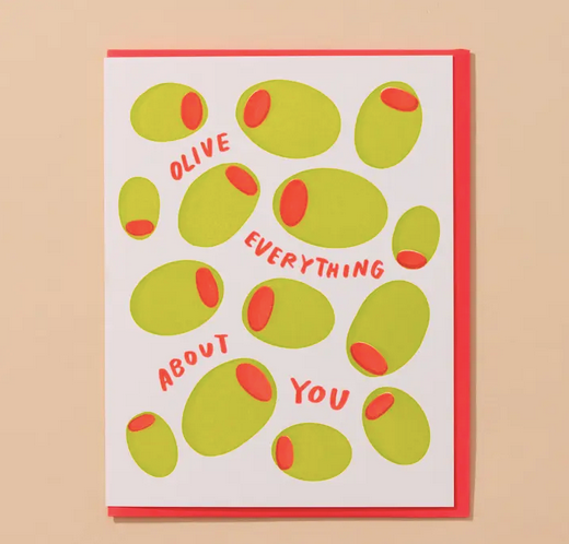 And Here We Are Olive Everything About You Card