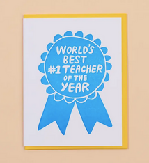 And Here We Are Teacher Appreciation Ribbon Thank You Card