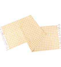 Primitives By Kathy Yellow Gingham Table Runner