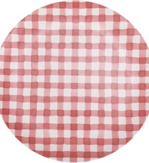 Primitives By Kathy Red Gingham Large Plate