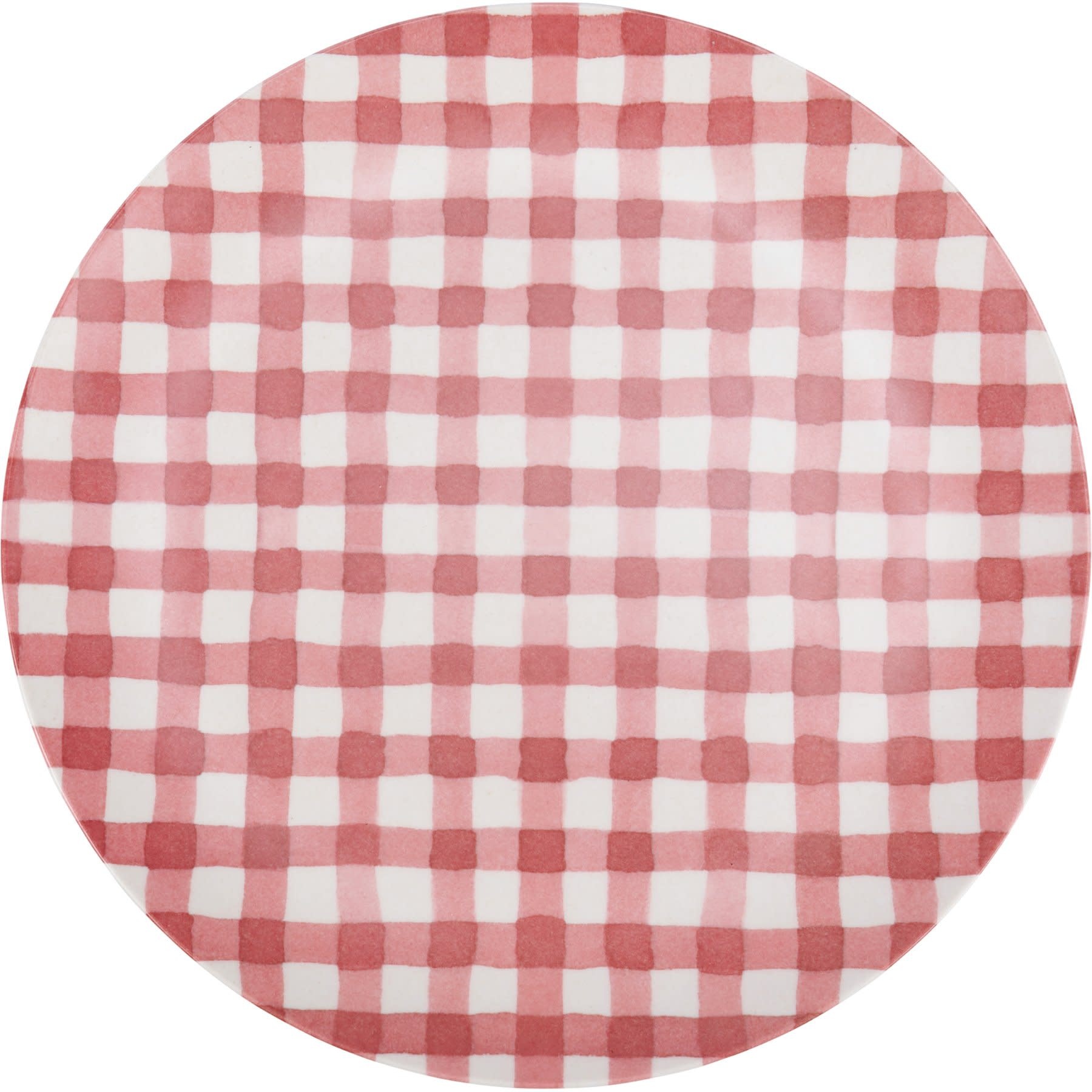 Primitives By Kathy Red Gingham Large Plate