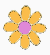 Furei Orange Daisy Moodies Charm