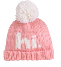 Mud Pie Pink Hi Baby Knit Hat
