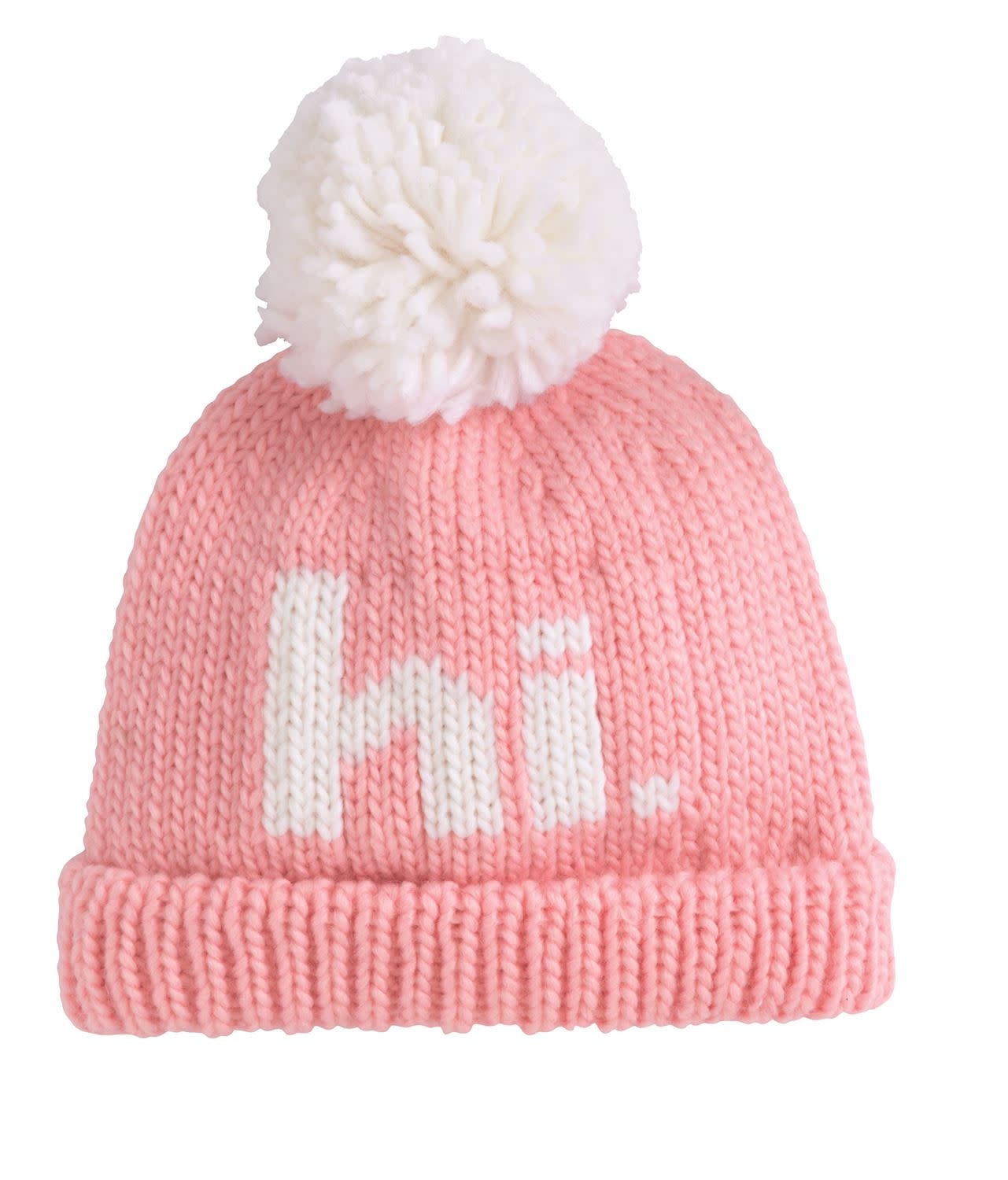 Mud Pie Pink Hi Baby Knit Hat