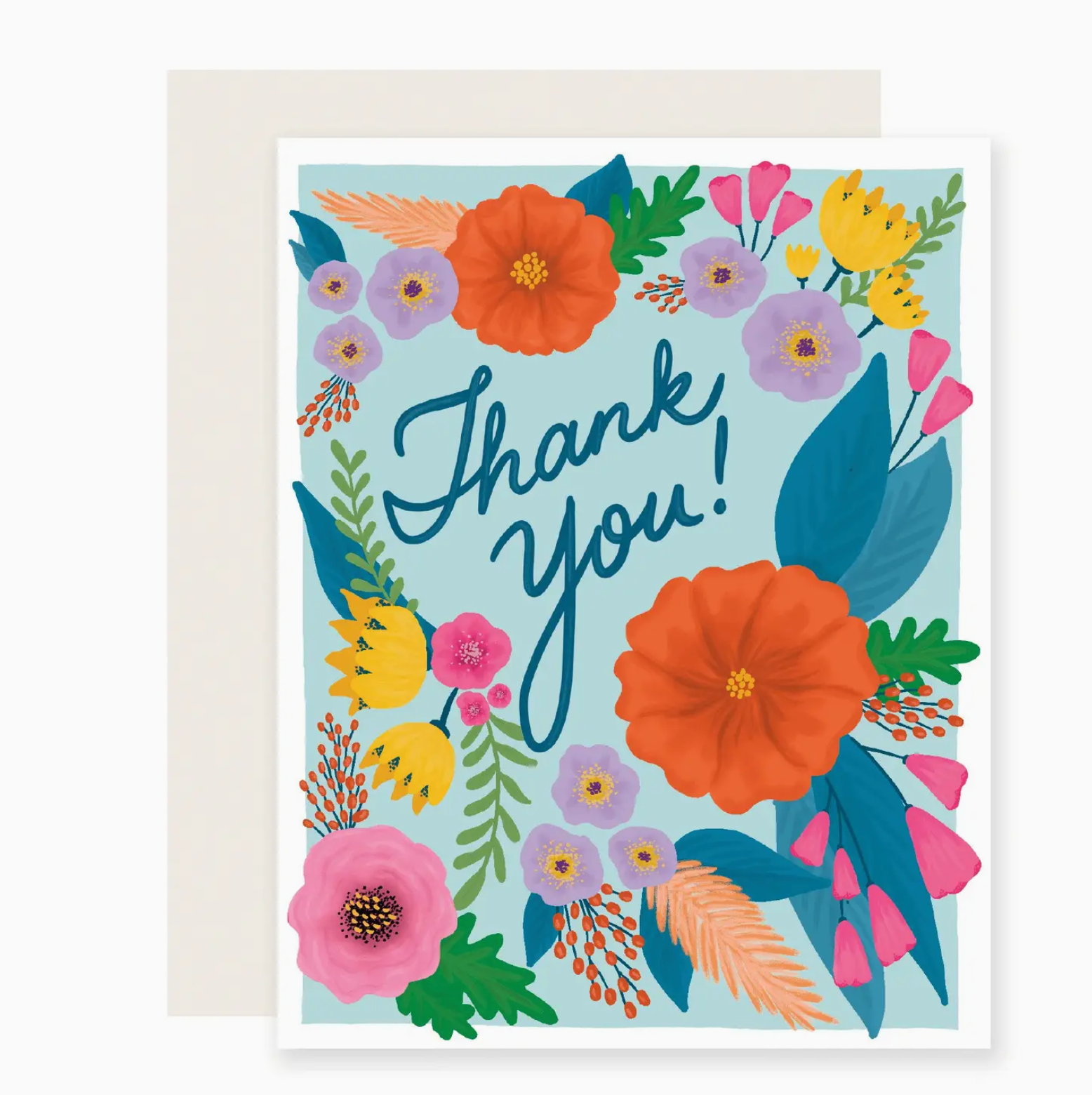 Slightly Stationery Bright Floral Thank You Card