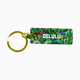 Golden Gems Delulu Rectangle Glitter Keytag