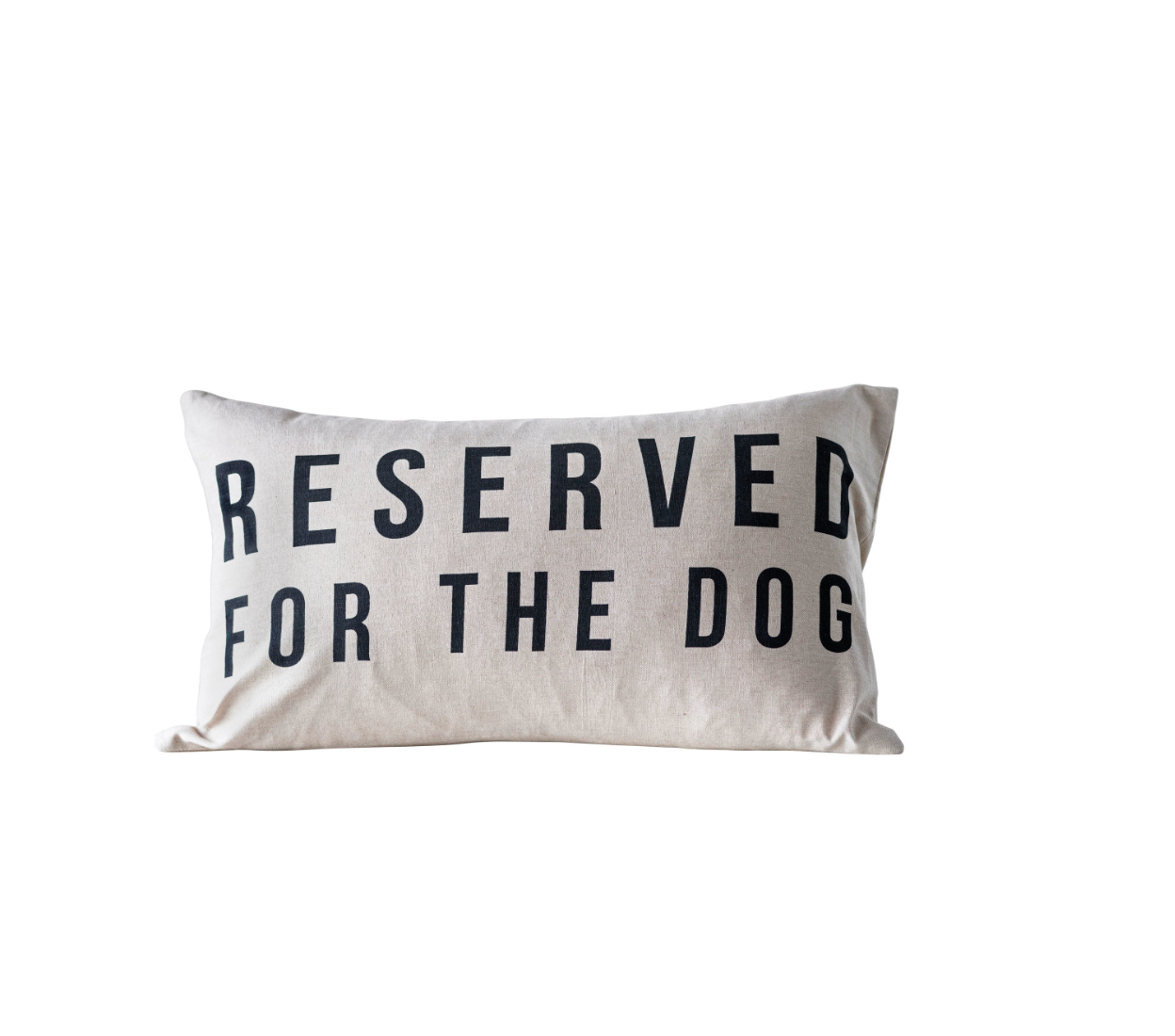 Creative Co-op Reserved For The Dog Lumbar Pillow