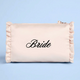 xo, Fetti Embroidered Bride Satin Cosmetic Bag