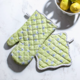 PD Home & Garden LIME POPPY POTHOLDER/MIT SET