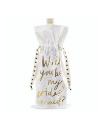 Creative Brands Canvas Wine Bag - Will You Be My Bridesmaid?