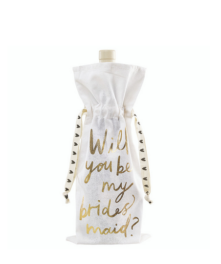 Creative Brands Canvas Wine Bag - Will You Be My Bridesmaid?
