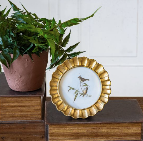 PD Home & Garden 4 X 4 RD. GOLD PHOTO FRAME