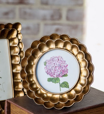 PD Home & Garden 4 X 4 ROUND BRONZE SCALLOP FRAME