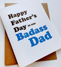 Steel Petal Press Badass Dad Father's Day Card