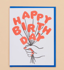 And Here We Are Birthday Balloons Bouquet Card