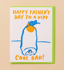 And Here We Are Cool Dad Penguins Father's Day Card