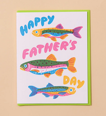 And Here We Are Rainbow Trout Father's Day Card