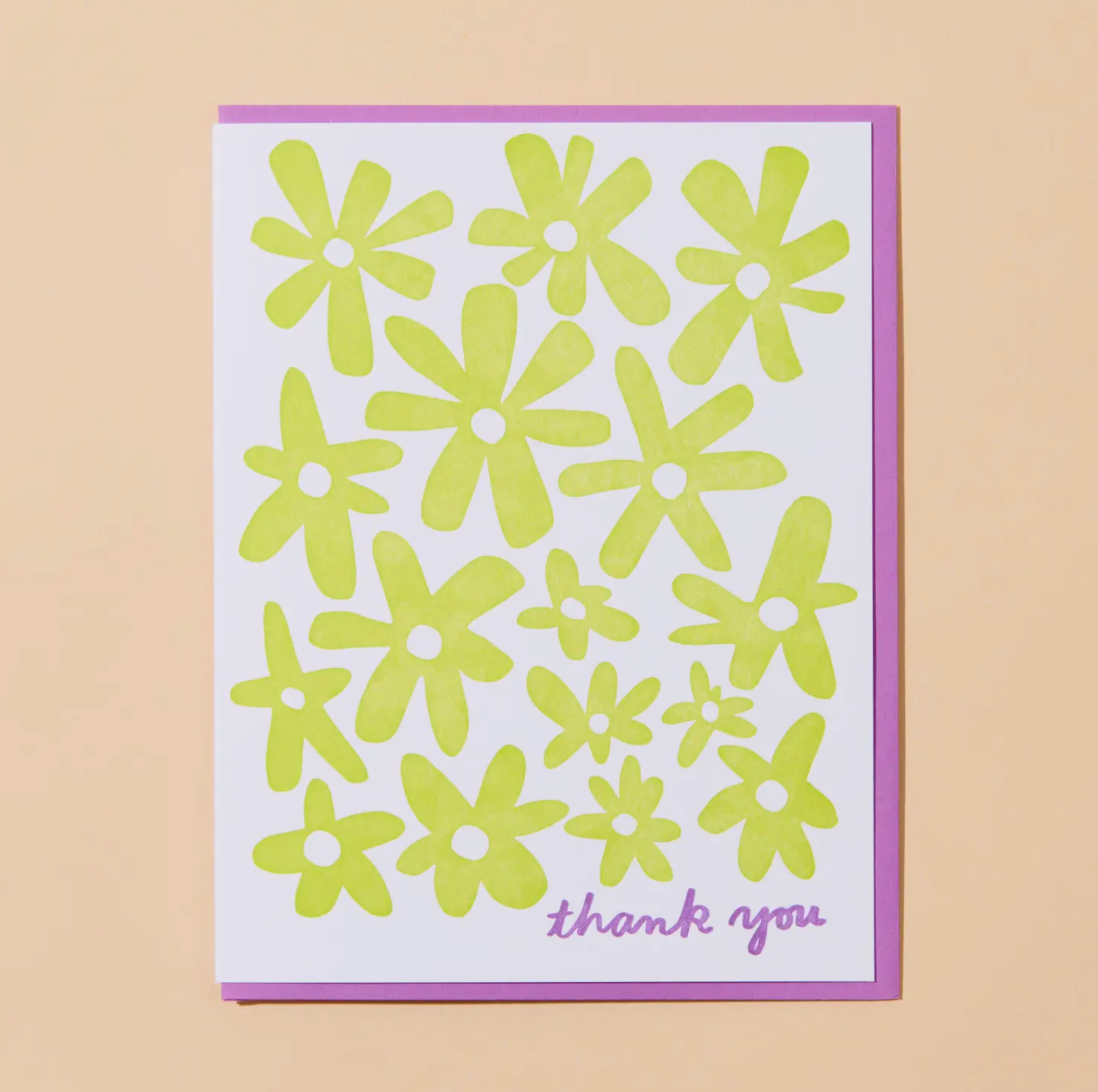 And Here We Are Flower Thank You Card