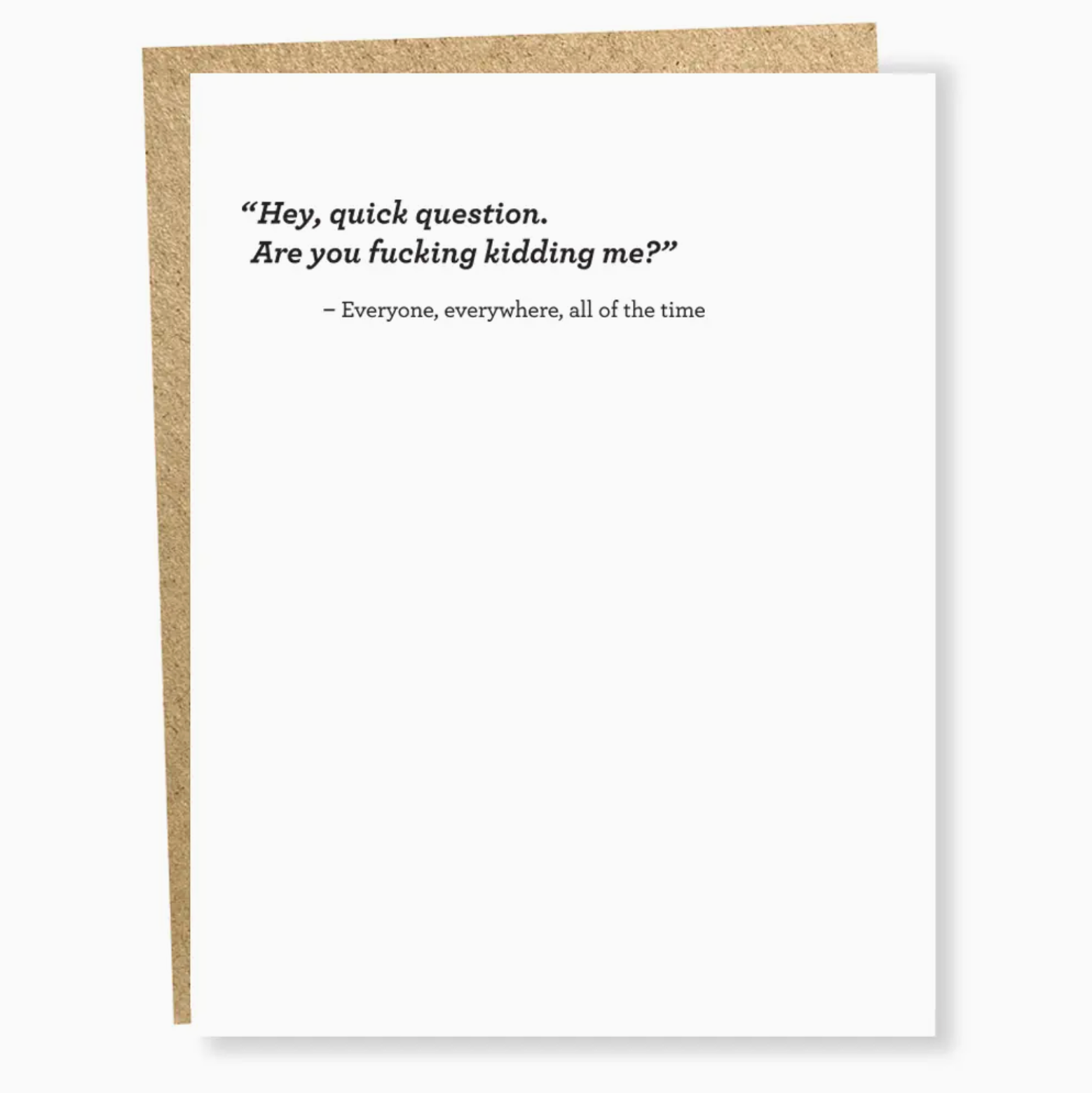 Sapling Press Quick Question Card