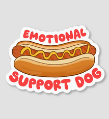 Brittany Paige Emotional Support Dog Hot Dog Sticker