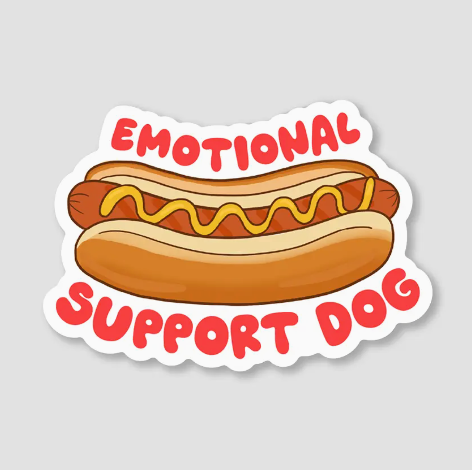Brittany Paige Emotional Support Dog Hot Dog Sticker