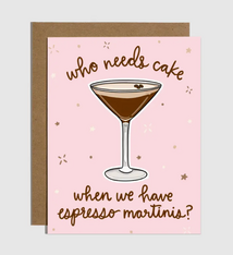 Brittany Paige Espresso Martini Birthday Sticker Card