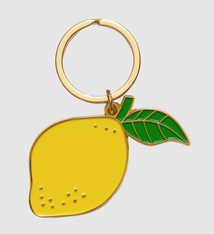Brittany Paige Lemon Enamel Keychain Bag Charm