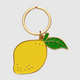 Brittany Paige Lemon Enamel Keychain Bag Charm
