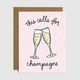 Brittany Paige This Calls For Champagne Congrats Sticker Card
