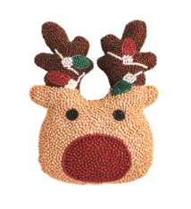 Mud Pie Reindeer Beaded Pillow