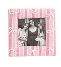 Mud Pie Pearl Bows Beaded Frame
