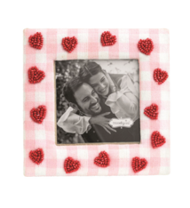 Mud Pie Hearts Beaded Frame