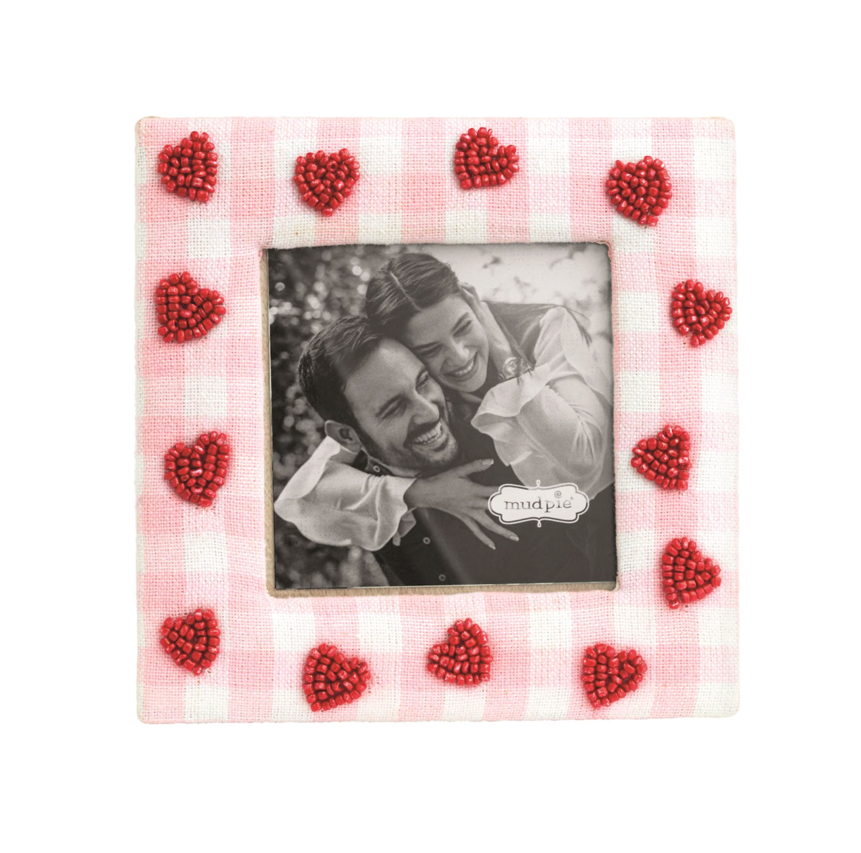 Mud Pie Hearts Beaded Frame