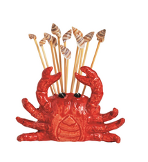 Mud Pie Crab Toothpick Caddy Set