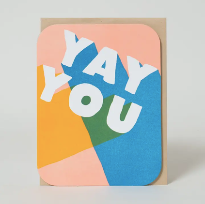 Egg Press Yay You Bold Letters Congrats Card