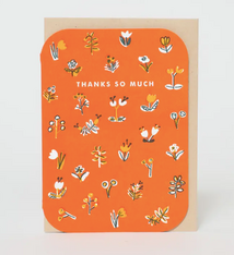 Egg Press Thank You Little Flowers Card