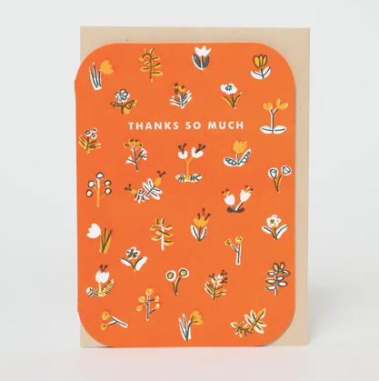 Egg Press Thank You Little Flowers Card