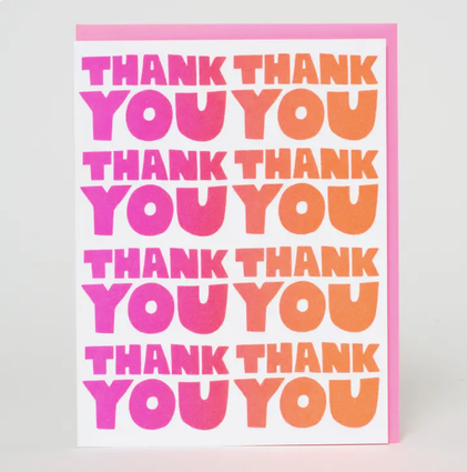 Egg Press Thank You Gradient Card