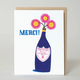 Egg Press Merci Champagne Thank You Card
