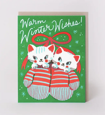 Egg Press Kitten Mittens Holiday Card