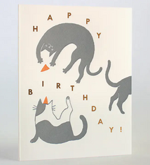Egg Press Happy Birthday Cats Card