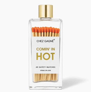 Chez Gagne Coming in Hot - Glass Bottle Matches